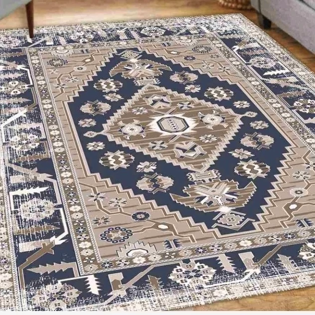 فرشینه مخمل ترک هازان 4متری طرح گبه سنتی طراحی زیبا (ارسال رایگان)