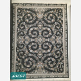 فرش ماشینی 6متری 700شانه کاشان نقشه ترنم دودی صددرصدنخ اکریلیک