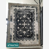 فرش ماشینی 700شانه کاشان 9متری صددرصدنخ اکریلیک نقشه یسنا سرمه ایی