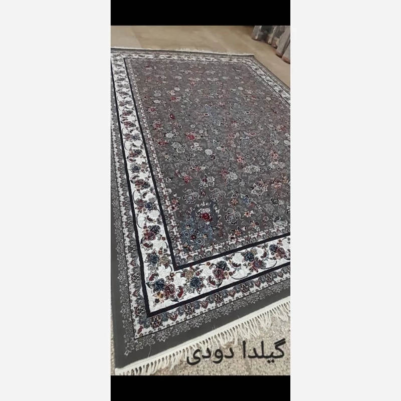 فرش ماشینی 500شانه جدید کاشان نقشه گیلدا دودی(ارسال رایگان)