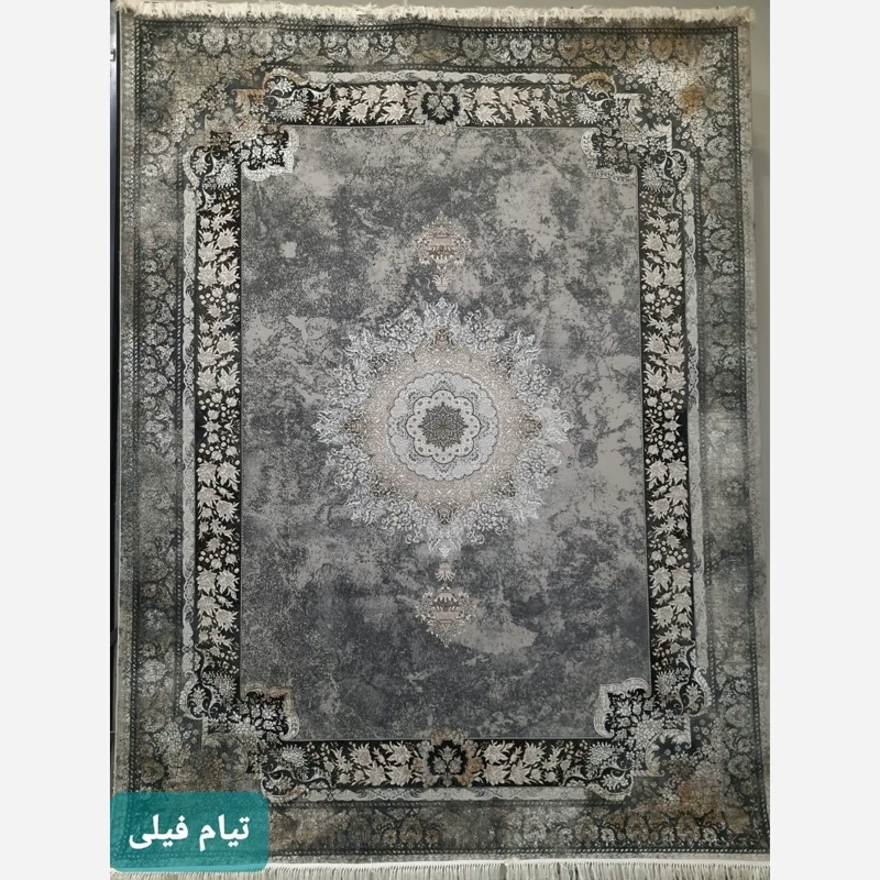 فرش  9متری 700شانه اکریلیک کاشان نقشه تیام فیلی مناسب دکوراسیون مدرن