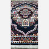 فرش ماشینی 4متری کاشان نقشه ناردون سرمه ایی (ارسال رایگان)