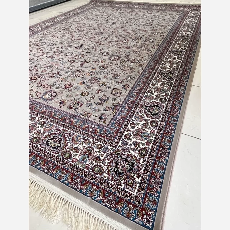 فرش 6متری اکریلیک 700شانه سنگین وزن کاشان طراحی مدرن نقشه افشان دریا