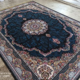 فرش ماشینی 9متری کاشان تراکم 700 نقشه شیدا سرمه ایی (ارسال رایگان)