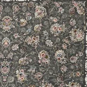 فرش ماشینی 1200شانه 6متری نخ اکریلیک ضخیم کاشان نقشه منالیزه دودی مناسب دکوراسیون لوکس