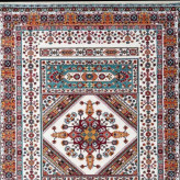 گلیم فرش4متری پرزدارفانتزی(گبه)کلکسیون بلوچی زرشکی کد4105
