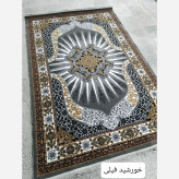 فرش ماشینی 12متری اقتصادی کاشان نقشه زیبای خورشید فیلی