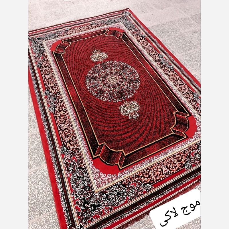 فرش ماشینی12متری اقتصادی کاشان نقشه موج لاکی