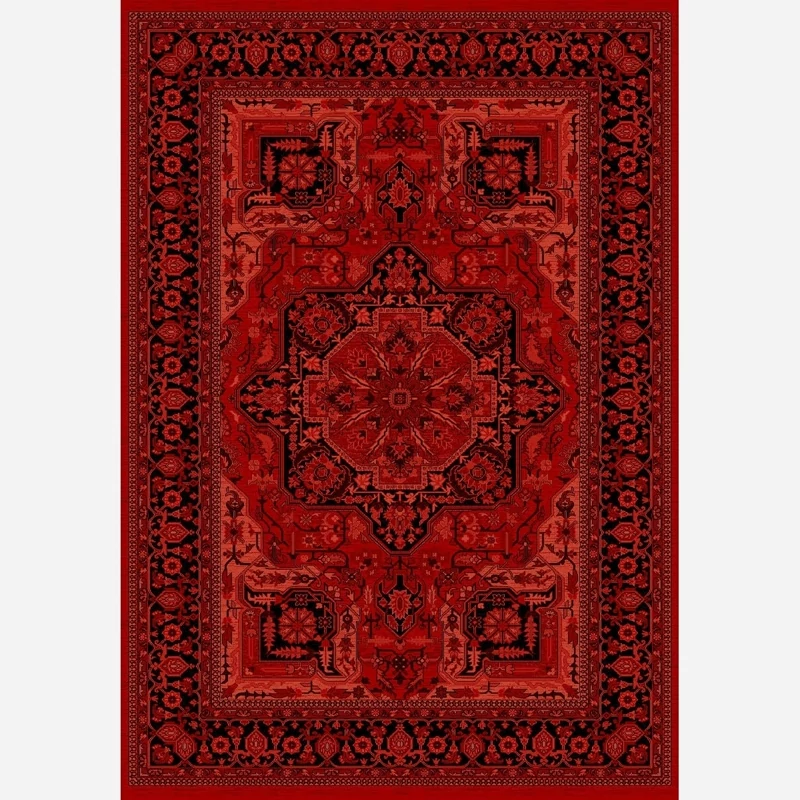 فرش ماشینی قرمز12متری کاشان( گبه)کلکسیون بلوچی لاکی کد4140