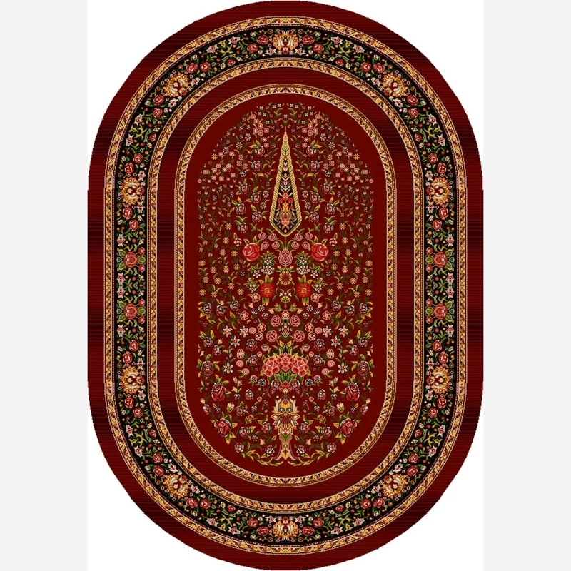 قالیچه بیضی 4متری کلکسیون بلوچی زرشکی کد4120
