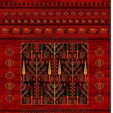فرشینه مخمل ترک طرح گبه لاکی کد10