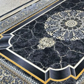 فرش ماشینی 12متری 700شانه جدید کاشان نقشه زیبای کویرسرمه ایی بافت نرم و زیبا(2عددی)