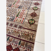 گلیم12متری ماشینی پرزدار(گبه) کلکسیون بلوچی بژکد4111
