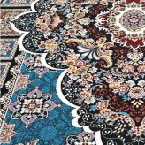 فرش ماشینی700شانه12متری کاشان نقشه زیبای آرتین سرمه ایی(2عددی)
