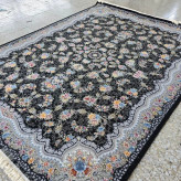 فرش12متری سورمه ایی700شانه ورژن کاشان نقشه رها2عددی