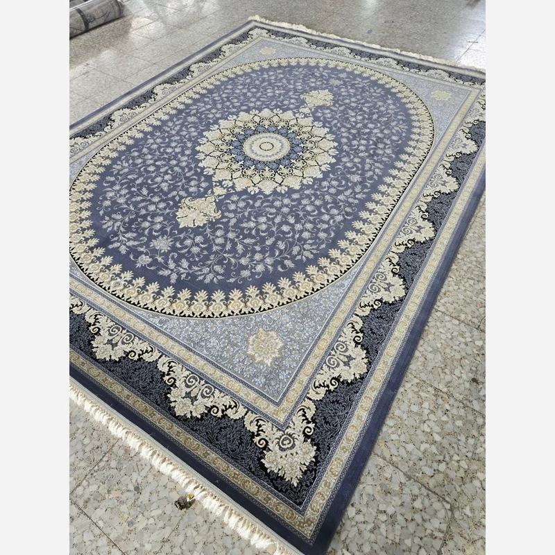 فرش ماشینی 700شانه 12متری ورژن کاشان نقشه هستی دلفینی2عددی