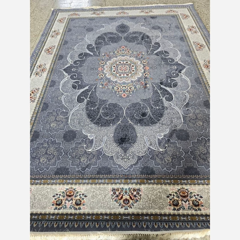 فرش ماشینی700شانه مدرن12متری کاشان نقشه چکاوک دلفینی 2عددی