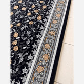 قالیچه3متری ماشینی لوکس کاشان کلکسیون الگاسرمه ای کد1037