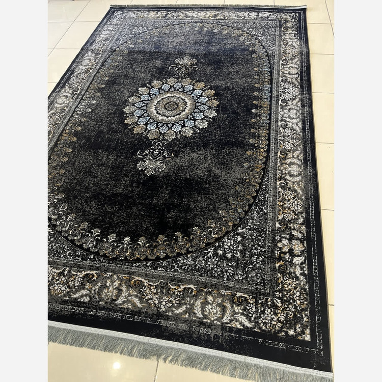 گبه ماشینی4متری فانتزی کاشان کلکسیون الگاسرمه ای کد1003