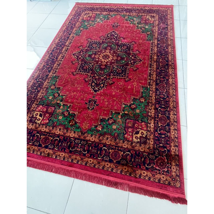 فرش ماشینی لاکی 4متری لوکس کاشان کلکسیون بلوچ کد4122