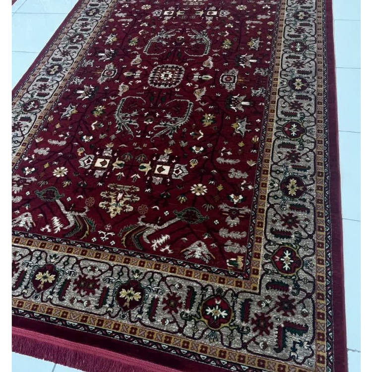 قالیچه4متری ماشینی فانتزی کاشان کلکسیون بلوچی لاکی کد4121