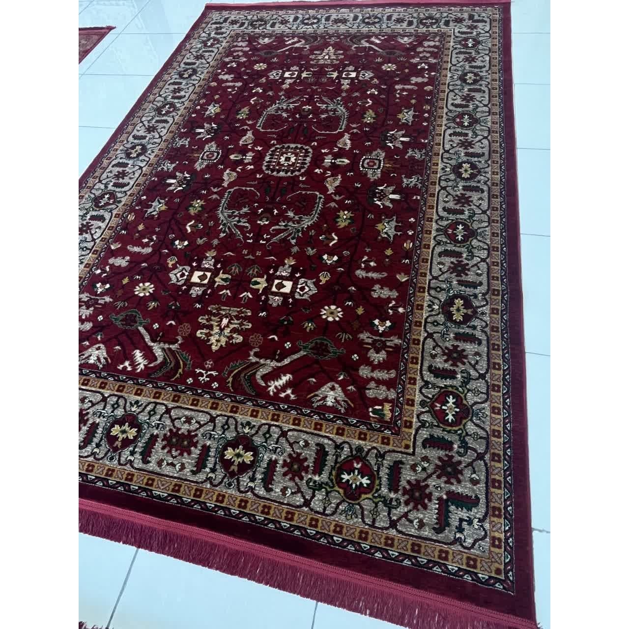 قالیچه4متری ماشینی فانتزی کاشان کلکسیون بلوچی لاکی کد4121