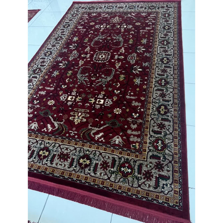 قالیچه4متری ماشینی فانتزی کاشان کلکسیون بلوچی لاکی کد4121