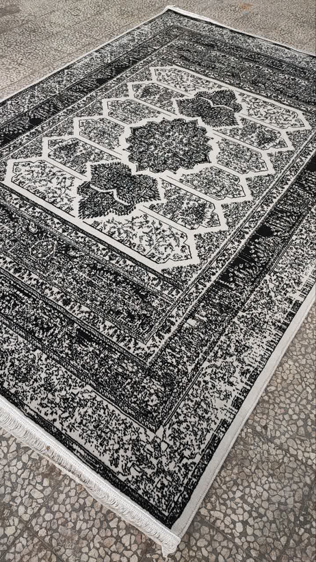 فرش ماشینی 12متری اقتصادی نقشه گلشن نقره ای مناسب خاص پسندان(ارسال رایگان)