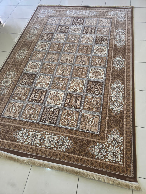 گبه ماشینی9متری لاکچری پرزدار لوکس کاشان کلکسیون موکامناسب دکوراسیون لوکس کد9005