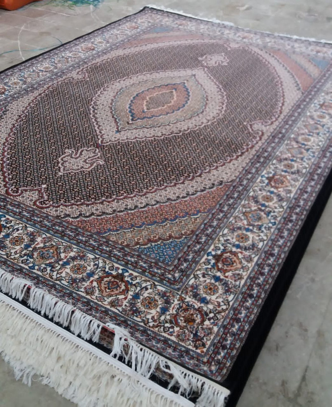 فرش ماشینی 500شانه کاشان 12متری ورژن نقشه ریزماهی۲تخته(ارسال رایگان)